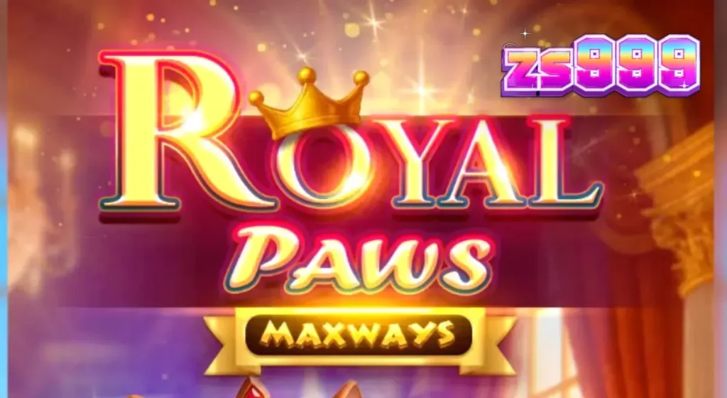 Royal Paws Maxways slot game interface with golden garden theme